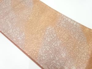 川島織物製　氷割れ模様織出し袋帯